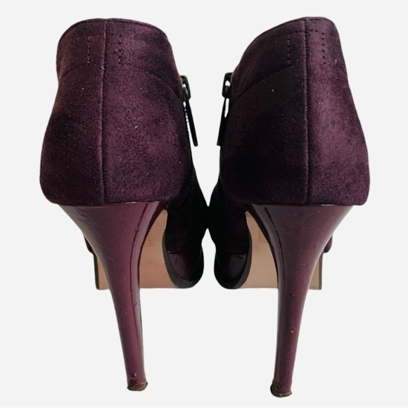 PRIMADONNA Burgundy Faux Suede Leather High Heel Ankle Booties Women’s Size 36 - Picture 5 of 10